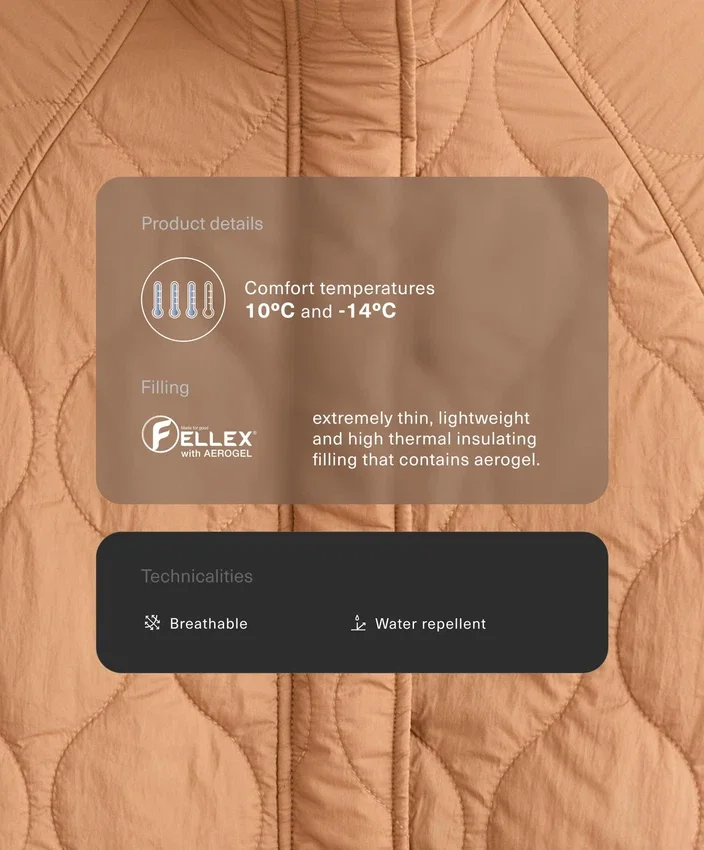 Αδιάβροχο μπουφάν με επένδυση Fellex® Aerogel Αδιάβροχο μπουφάν με επένδυση Fellex® Aerogel