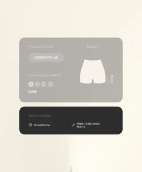 Comfortlux Hot Pants με ψηλή μέση 10 εκ. και διάτρητη λεπτομέρεια