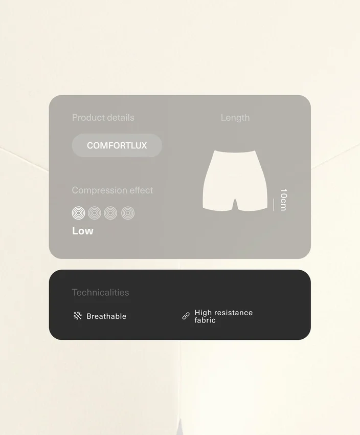 Comfortlux Hot Pants με ψηλή μέση 10 εκ. και διάτρητη λεπτομέρεια Comfortlux Hot Pants με ψηλή μέση 10 εκ. και διάτρητη λεπτομέρεια