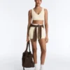 Comfortlux Hot Pants με ψηλή μέση 10 εκ. και διάτρητη λεπτομέρεια Comfortlux Hot Pants με ψηλή μέση 10 εκ. και διάτρητη λεπτομέρεια