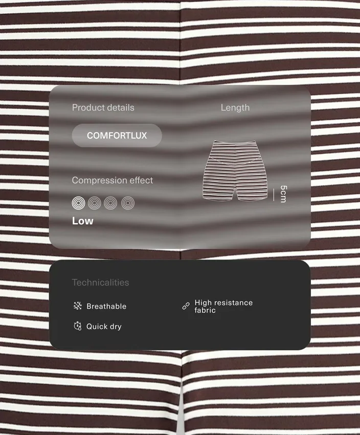 Comfortlux Παντελόνια με ψηλή μέση 5 εκ. και ρίγες Comfortlux Παντελόνια με ψηλή μέση 5 εκ. και ρίγες