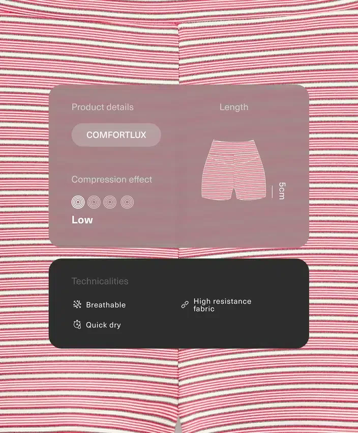 Comfortlux Παντελόνια με ψηλή μέση 5 εκ. και ρίγες Comfortlux Παντελόνια με ψηλή μέση 5 εκ. και ρίγες