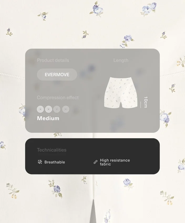 Evermove Παντελόνια ύψους 10 εκ. με floral print Evermove Παντελόνια ύψους 10 εκ. με floral print