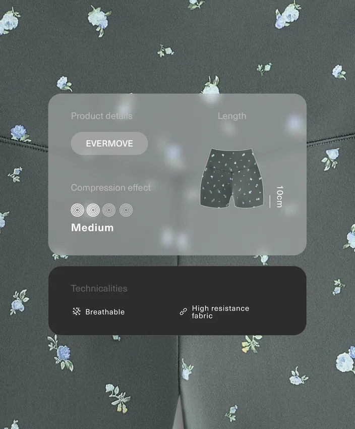 Evermove Παντελόνια ύψους 10 εκ. με floral print Evermove Παντελόνια ύψους 10 εκ. με floral print