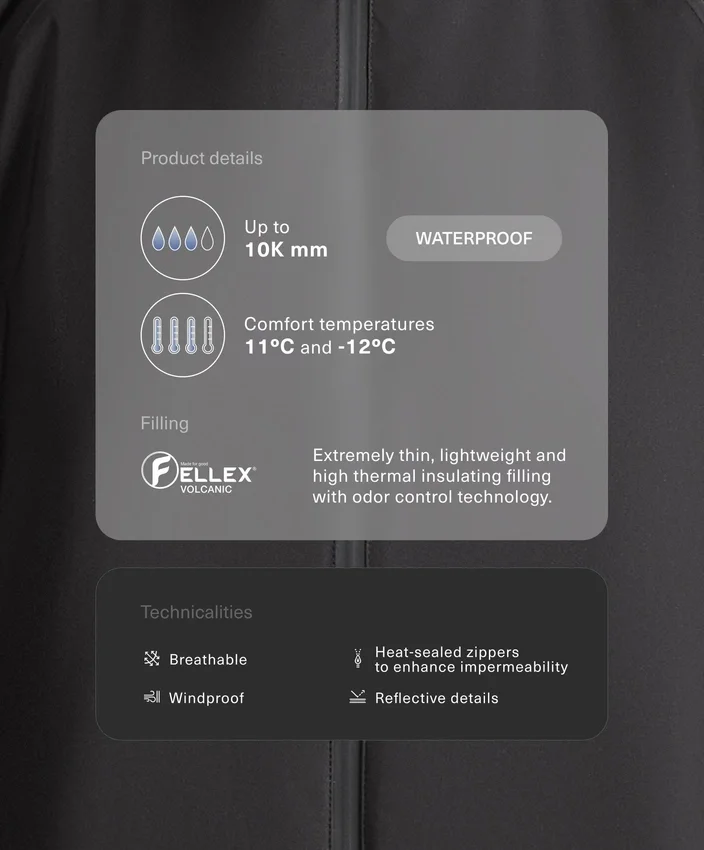 Fellex® Volcanic 10K Αδιάβροχο τεχνικό μπουφάν με επένδυση Fellex® Volcanic 10K Αδιάβροχο τεχνικό μπουφάν με επένδυση