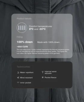 Κοντό μπουφάν 100% πούπουλο