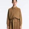 Μπουφάν τύπου utility από ύφασμα twill με ζώνη Μπουφάν τύπου utility από ύφασμα twill με ζώνη