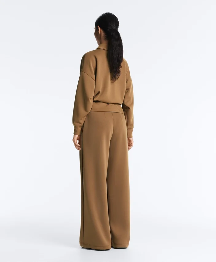 Μπουφάν τύπου utility από ύφασμα twill με ζώνη Μπουφάν τύπου utility από ύφασμα twill με ζώνη