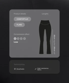 Παντελόνι Comfortlux με φαρδιά γραμμή και ψηλή μέση