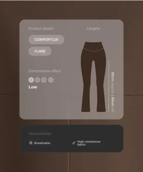 Παντελόνι Comfortlux με φαρδιά γραμμή και ψηλή μέση