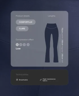 Παντελόνι Comfortlux με φαρδιά γραμμή και ψηλή μέση