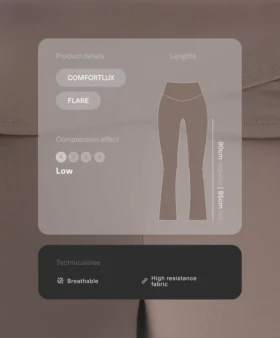 Παντελόνι Comfortlux με ψηλή μέση και φαρδιά γραμμή