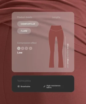Παντελόνι Comfortlux με ψηλή μέση και φαρδιά γραμμή