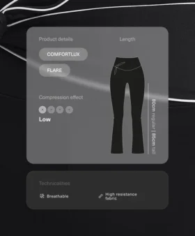 Παντελόνι Comfortlux με ψηλή μέση και φαρδιά γραμμή με φιόγκο
