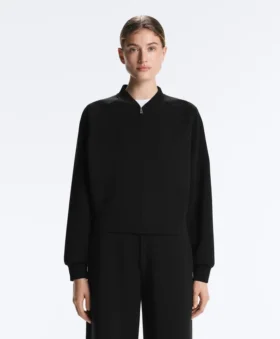 Ριγέ μπουφάν τύπου bomber με Modal Soft Touch υφή